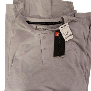 Under Armour Men's Light Gray Long Sleeve Henley